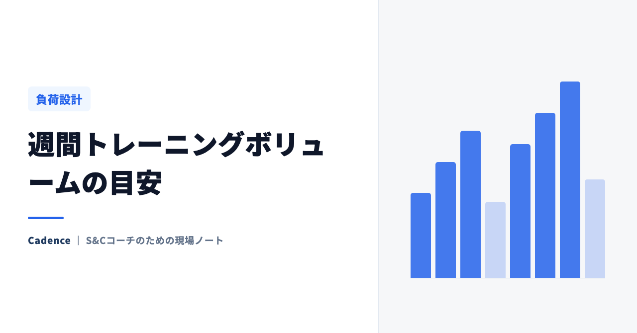 週間トレーニングボリュームの目安｜筋群別の適切なセット数と計算方法